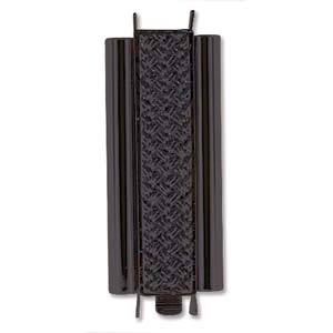 BeadSlide Cross Hatch 10mm x 29mm Black Slide Clasp