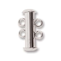 [ CLSP6 ] Silver Plated Magnetic Multi Strand 16mm 2-Strand Slide Clasp