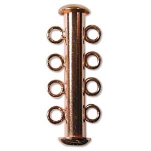 Copper Plated Multi Strand 26mm 4 Strand Slide Clasp