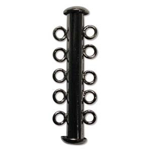 [ CLSP5 ] Black Oxide Multi Strand 31mm 5-Strand Slide Clasp