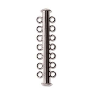 [ CLSP6 ] Silver Plated Multi Strand 41mm 7-Strand Slide 1 Clasp