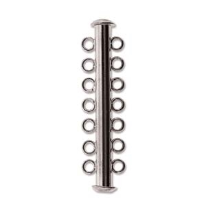 Silver Plated Multi Strand 31mm 7-Strand Slide 1 Clasp