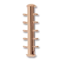 Copper Plate Vertical Multi Strand 31mm 5 Strand Slide Clasp