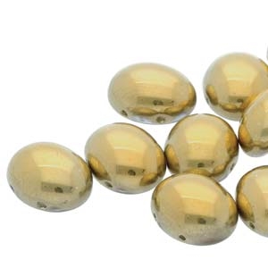 CNDOV101200030-26641 - PRECIOSA Candy Oval 10mm x 12mm Beads - Crystal Amber - 10 pcs