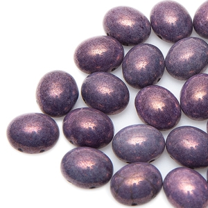 CNDOV101202010-15726 - PRECIOSA Candy Oval 10mm x 12mm Beads - Purple Vega - 10 pcs