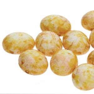 CNDOV101202010-86800 - PRECIOSA Candy Oval 10mm x 12mm Beads - White Travertine - 10 pcs
