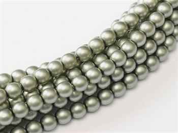 [ 4-2-B-3 ] Pearl Coat Round 2mm : CP2-10269 - Pearl - Matte - Powder Green - 25 pcs