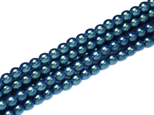 Pearl Shell Round 2mm : CP2-30018 - Dusk Blue - 25 pcs