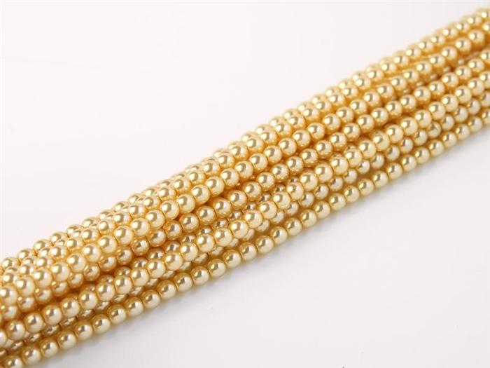 Pearl Coat Round 2mm : CP2-63145 - Pearl - Crystal Ecru - 25 pcs