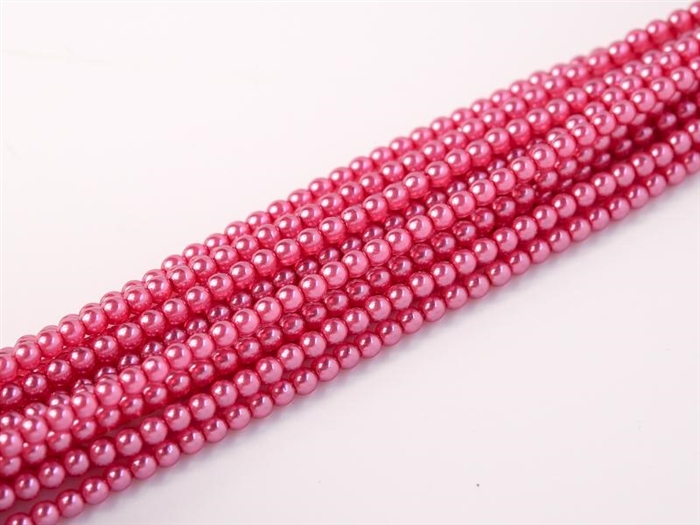 Pearl Coat Round 2mm : CP2-63282 - Pearl - Crystal Strawberry - 25 pcs