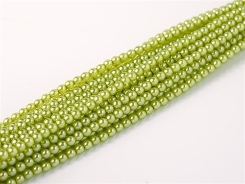 Pearl Coat Round 2mm : CP2-63554 - Pearl - Crystal Olive - 25 pcs