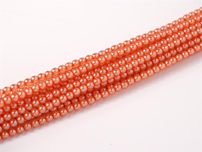 Pearl Coat Round 2mm : CP2-63875 - Pearl - Crystal Coral- 25 pcs