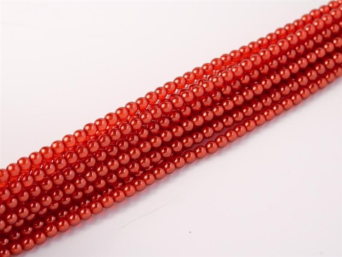 Pearl Coat Round 2mm : CP2-63933 - Pearl - Crystal Blood Orange - 25 pcs