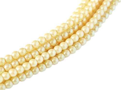 [ PTF ] Pearl Coat Round 3mm : CP3-30002 - Pearl Shell Sunlight - 50 pieces