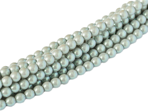 Pearl Coat Round 3mm : CP3-30003 - Pearl Shell Smoked Silver - 50 pieces
