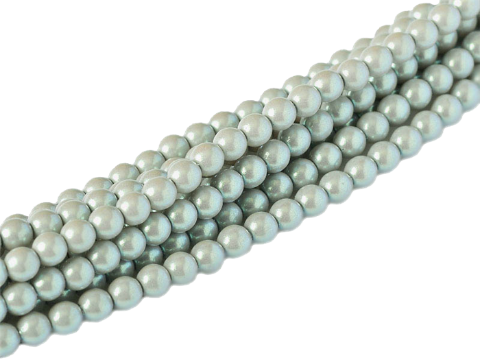Pearl Coat Round 3mm : CP3-30003 - Pearl Shell Smoked Silver - 50 pieces