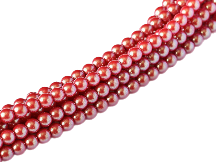 Pearl Coat Round 3mm : CP3-30005 - Pearl Shell Cranberry - 50 pieces