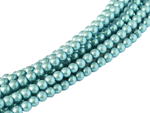 Pearl Coat Round 3mm : CP3-30007 - Pearl Shell Silver Blue - 50 pieces