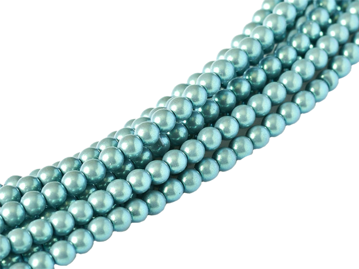 Pearl Coat Round 3mm : CP3-30007 - Pearl Shell Silver Blue - 50 pieces