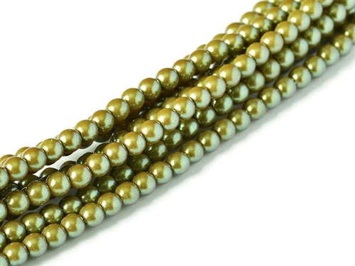 Pearl Shell Round 3mm : CP3-30009 - Pearl - Moss - 50 pcs