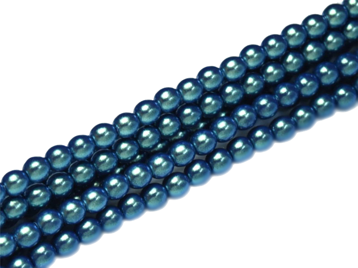 Pearl Coat Round 3mm : CP3-30018 - Pearl Shell Dusk Blue - 50 pieces