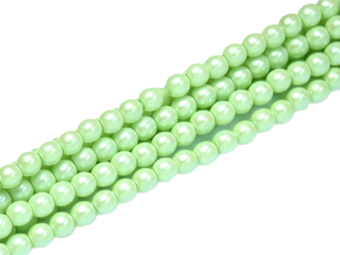 Pearl Coat Round 3mm : CP3-30021 - Pearl Shell Mint Green - 50 pieces