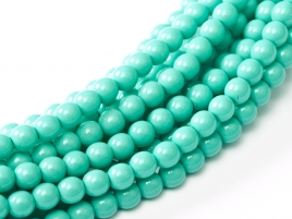 Pearl Coat Round 3mm : CP3-48655 - Pearl - Turquoise Blue - 50 pcs