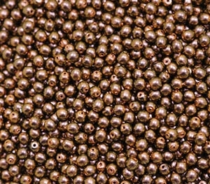 Pearl Coat Round 4mm : CP4-19054 - Polynesian - Jet Copper Rose - 50 pieces