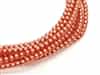 Pearl Coat Round 4mm : CP4-24244 - Shiny Salmon - 50 pieces