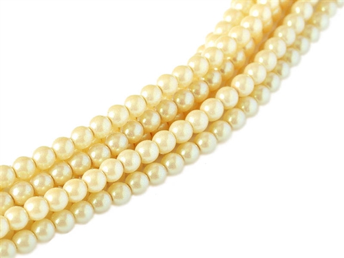 [ 5-1-F-1 ] Pearl Coat Round 4mm : CP4-30002 - Pearl Shell Sunlight - 50 pieces