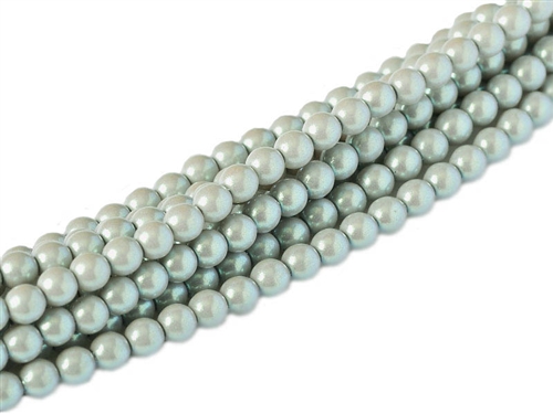 Pearl Coat Round 4mm : CP4-30003 - Pearl Shell Smoked Silver - 50 pieces