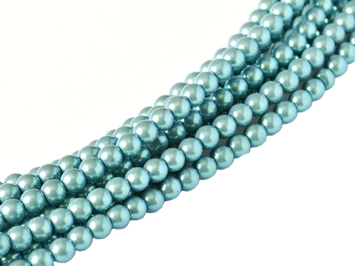 Pearl Coat Round 4mm : CP4-30007 - Pearl Shell Silver Blue - 50 pieces