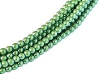 Pearl Coat Round 4mm : CP4-30008 - Pearl Shell Evergreen - 50 pieces