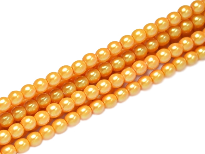 Pearl Coat Round 4mm : CP4-30012 - Pearl Shell Squash - 50 pieces