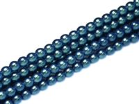 Pearl Coat Round 4mm : CP4-30018 - Pearl Shell Dusk Blue - 50 pieces