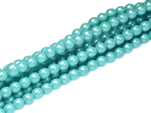 Pearl Coat Round 4mm : CP4-30019 - Pearl Shell Catalina Blue - 50 pieces