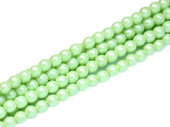 Pearl Coat Round 4mm : CP4-30021 - Pearl Shell Mint Green - 50 pieces