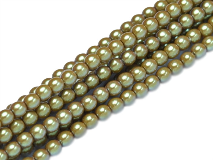 Pearl Coat Round 4mm : CP4-30023 - Pearl Shell Topaz - 50 pieces