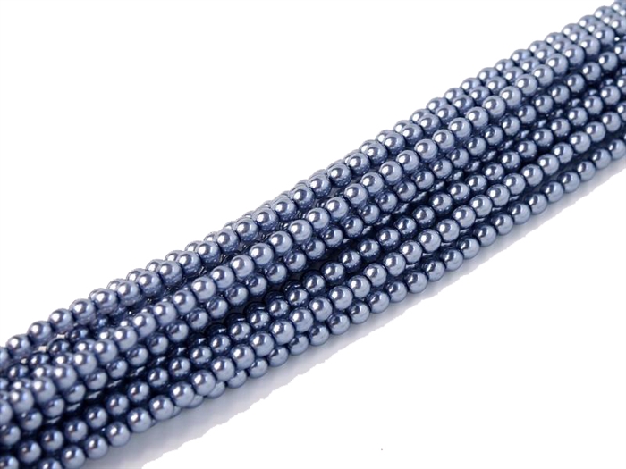 Pearl Coat Round 4mm : CP4-63396 - Slate Blue - 50 pieces