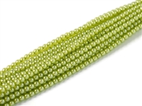 Crystal Pearl Round 4mm : CP4-63554 - Pearl - Crystal Olive - 50 pcs