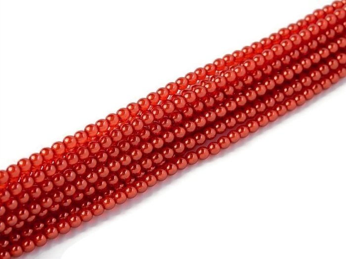 Crystal Pearl Round 4mm : CP4-63933 - Pearl - Crystal Blood Orange - 50 pcs