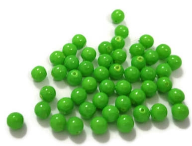 Pearl Coat Round 4mm : CP4-67541 - Spring  Green - 50 pieces