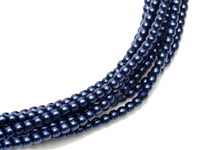 Pearl Coat Round 4mm : CP4-70938 - Midnight Blue - 50 pieces