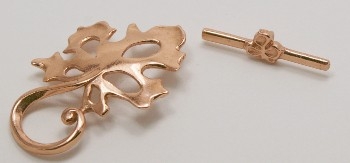 Copper Leaf Toggle Clasp