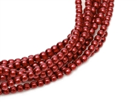 Pearl Coat Round 6mm : CP6-10185 - Brick - 25 Pearls