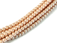 Pearl Shell Round 6mm : CP6-30004 - Himalayan Salt - 25 Pearls