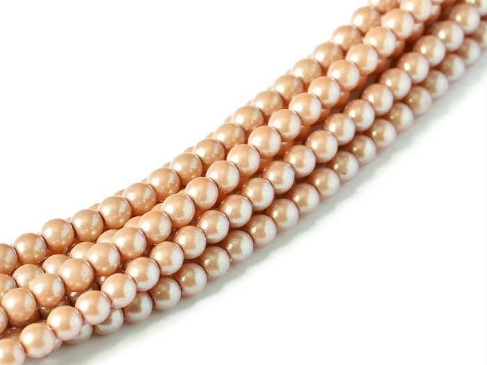 Pearl Shell Round 6mm : CP6-30004 - Himalayan Salt - 25 Pearls