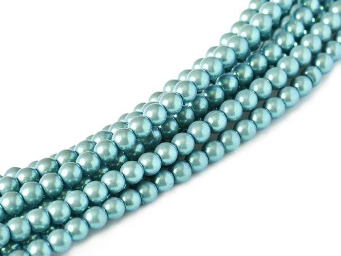 Pearl Shell Round 6mm : CP6-30007 - Silver Blue - 25 Pearls