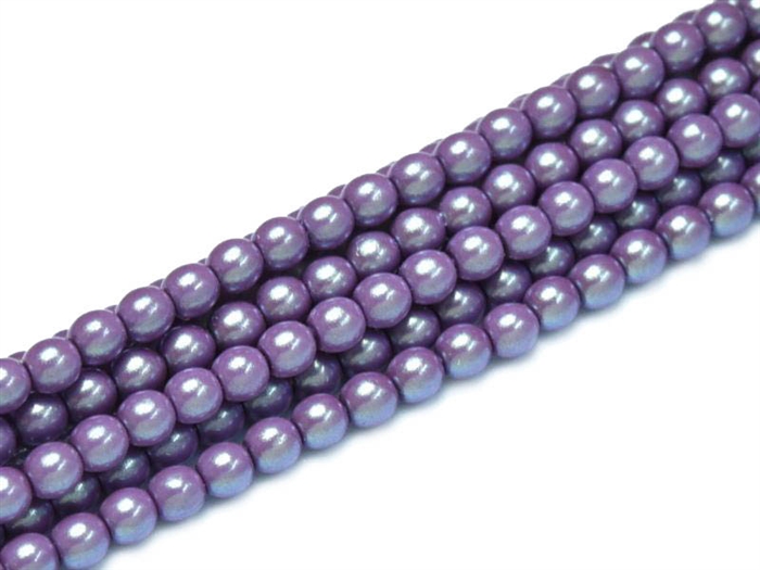 Pearl Shell Round 6mm : CP6-30015 - Lilac - 25 Pearls