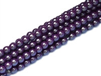 Pearl Shell Round 6mm : CP6-30016 - Grape Satin - 25 Pearls